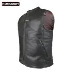 Kerozen EDDIE Gilet Cuir Biker Homme Light Weight and Heavy Weight