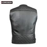 Kerozen EDDIE Gilet Cuir Biker Homme Biker