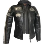 Kerozen Real Leather Jacket Women moto Blouson