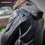 MH1 Moto Jacket Men Crafted from Black Sheepskin Leather