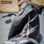 MH1 Moto Jacket Men Crafted from Black Sheepskin Leather