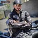 Moto Jacket Men Black Sheepskin Leather