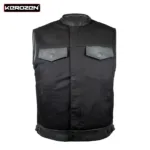Kerozen Dryden Pocket Gilet Cuir Homme Sans Manche