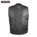 Kerozen Dryden Pocket Gilet Cuir Homme Sans Manche
