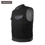 Kerozen Dryden Pocket Gilet Cuir Homme Sans Manche