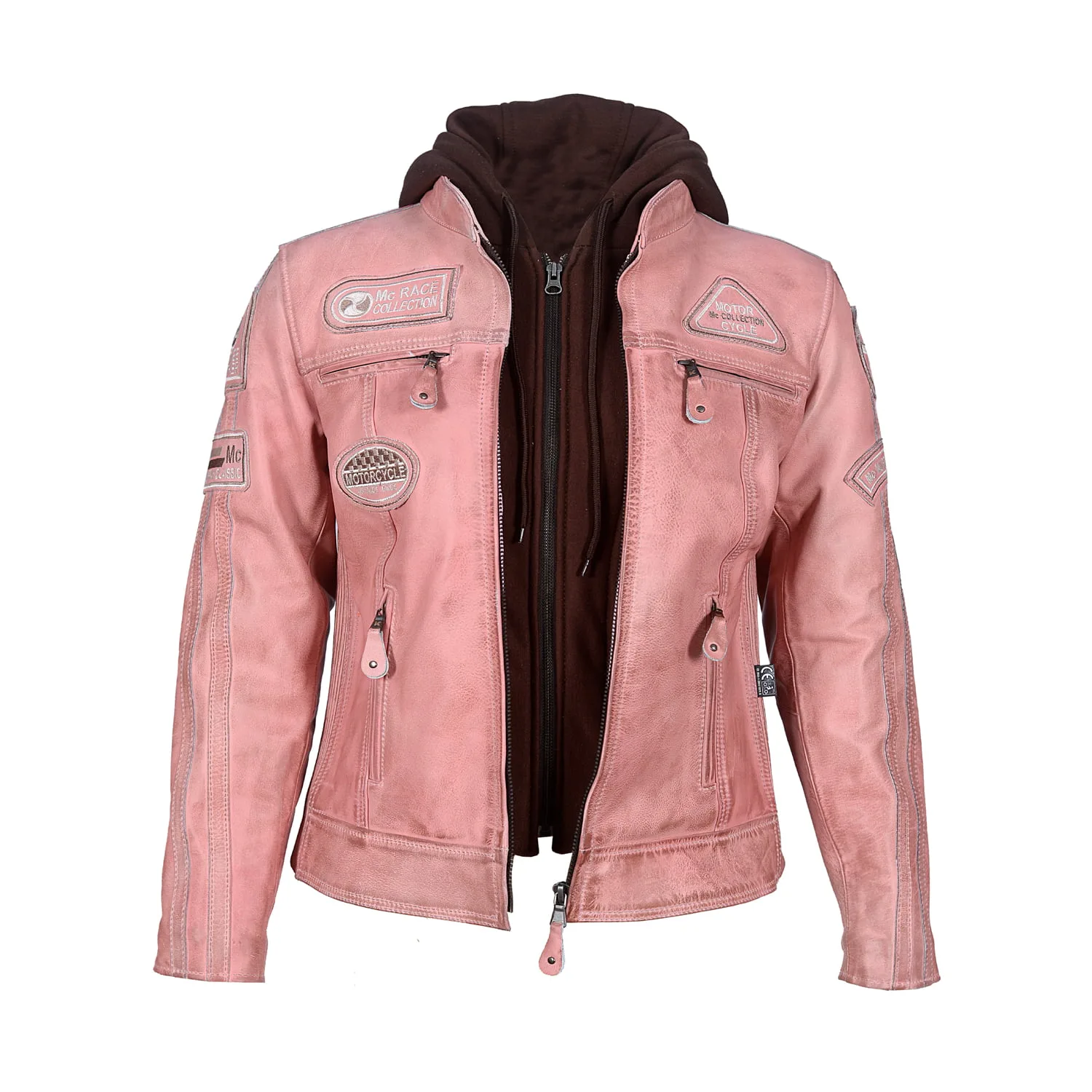 PINK LADIES JACKET Moto Femme Veste Cuir