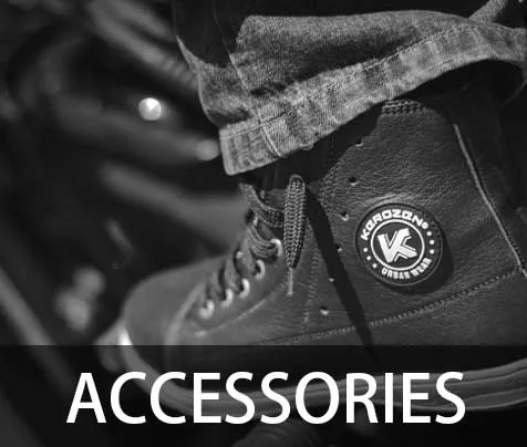 Kerozen Motorcycle Accessories Leather Gloves Pants Boots Shirts Hoodies