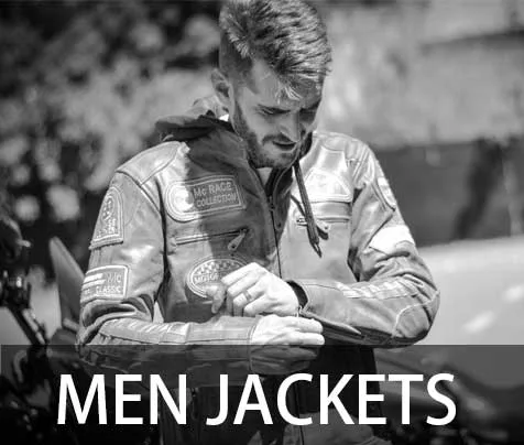 Kerozen Men Leather Jackets Blousons en Cuir
