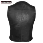 Laura Gilet en cuir d'agneau véritable dos