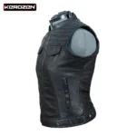 Kerozen Daytona Gilet en Cuir pour Femme