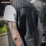 EDDIE Gilet Cuir Homme
