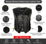 Margot Women's Motorcycle Leather Vest