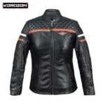 Ladies Biker Jacket Stylish Leather Motorcycle Gear for Women