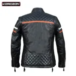 Ladies Biker Jacket Stylish Leather Motorcycle Gear for Women Back