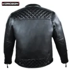Biker Jacket Men Stylish Cow Leather Motorcycle Jacket back