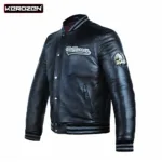 Kerozen Frank Mens Leather Riding Jacket pour Hommes