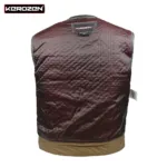 Jack Buffalo Brown Gilet Moto Cuir Homme inner back