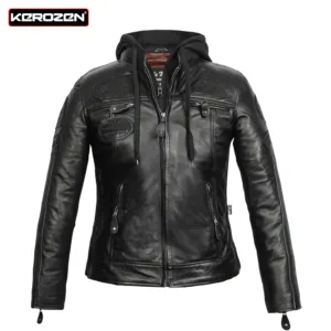 LH3 Black Leather Women Jacket