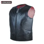 Kerozen Power Gilet Blouson Cuir Homme
