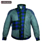 Kerozen Motorbike Kevlar Shirt Biker Long Sleeve Flannel Check Motorcycle Shirt inner front