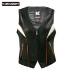 Kerozen Stone Gilet Motard Cuir Femme