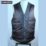 Gilet Cuir Sans Manche Doublure matelassée