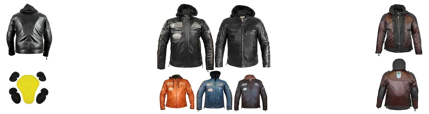 Kerozen Motorcycle Protective MH1 Mens Leather Jacket Series
