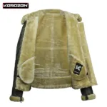 Miller BGE Men Cuir Fur Bomber Jacket