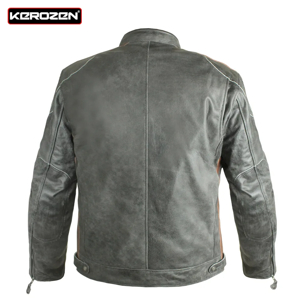 ジャケット・アウター Buffalo Crack Leather Rider Jacket 00 Amazon.com: ICONIC Motorcycle Jacket for Men, Premium