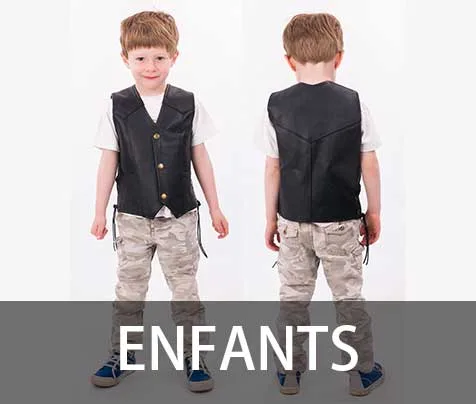 Multi Pocket cuir Gilet