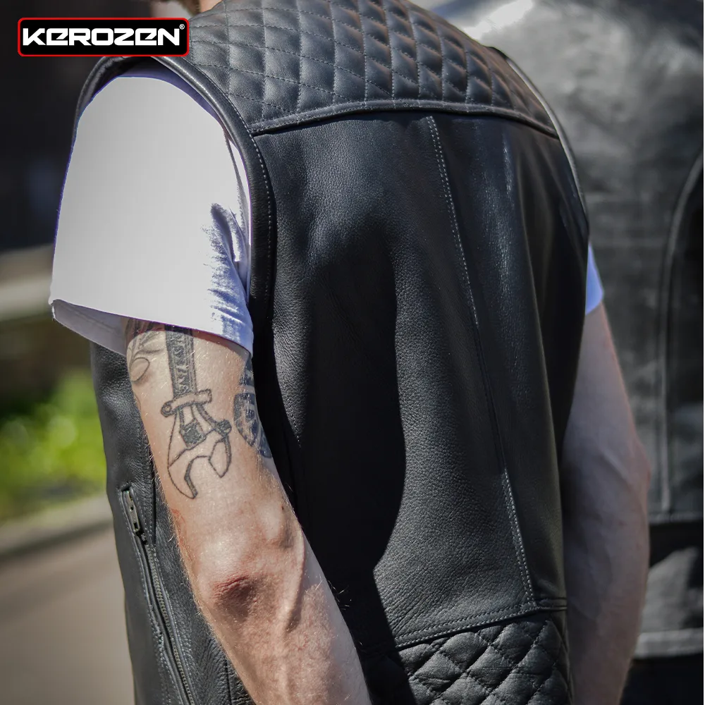 Gilet Homme Sans Manche Cuir