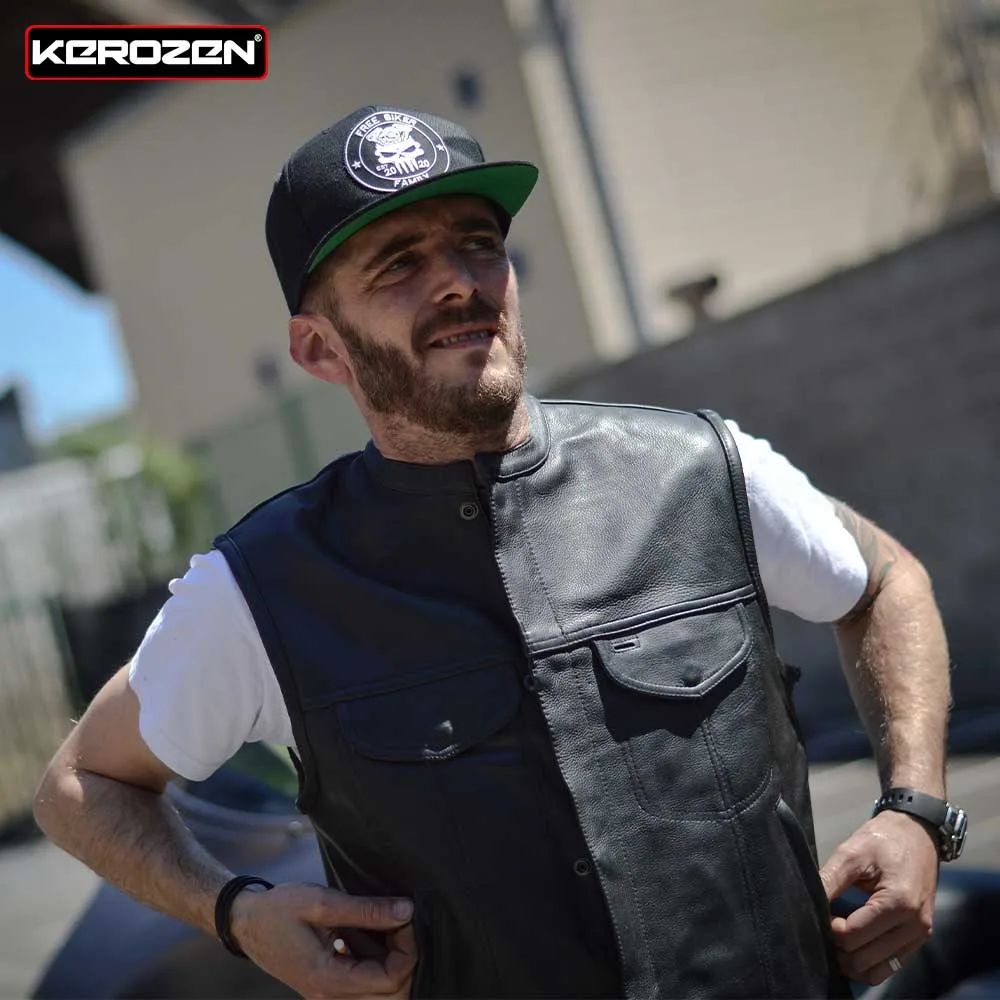 gilet cuir kerozen