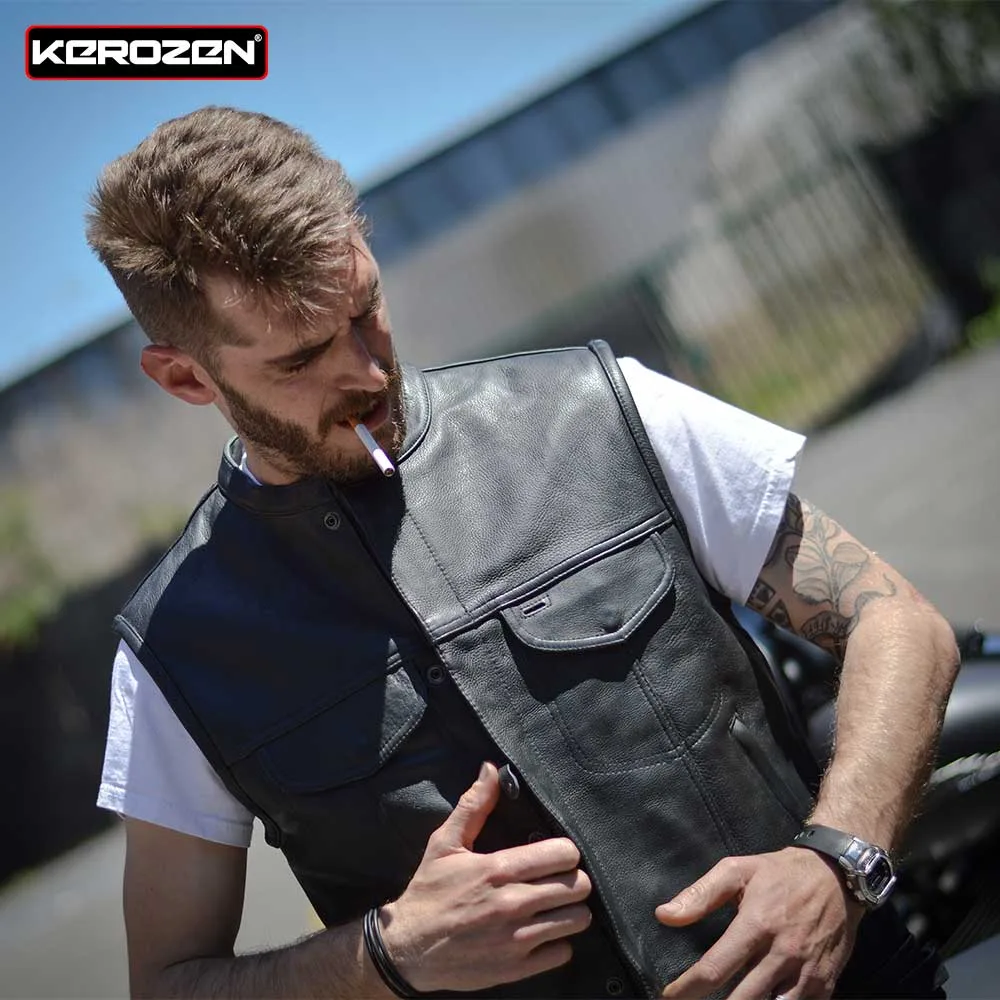 Gilet Cuir Biker Personnalisé